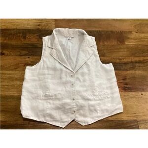 halston linen vest, great condition 18” pit to pit
